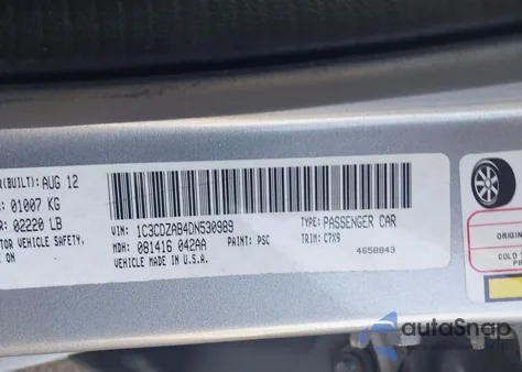 2013 Dodge Avenger Se z USA, uszkodzony, nr VIN 1C3CDZAB4DN530989